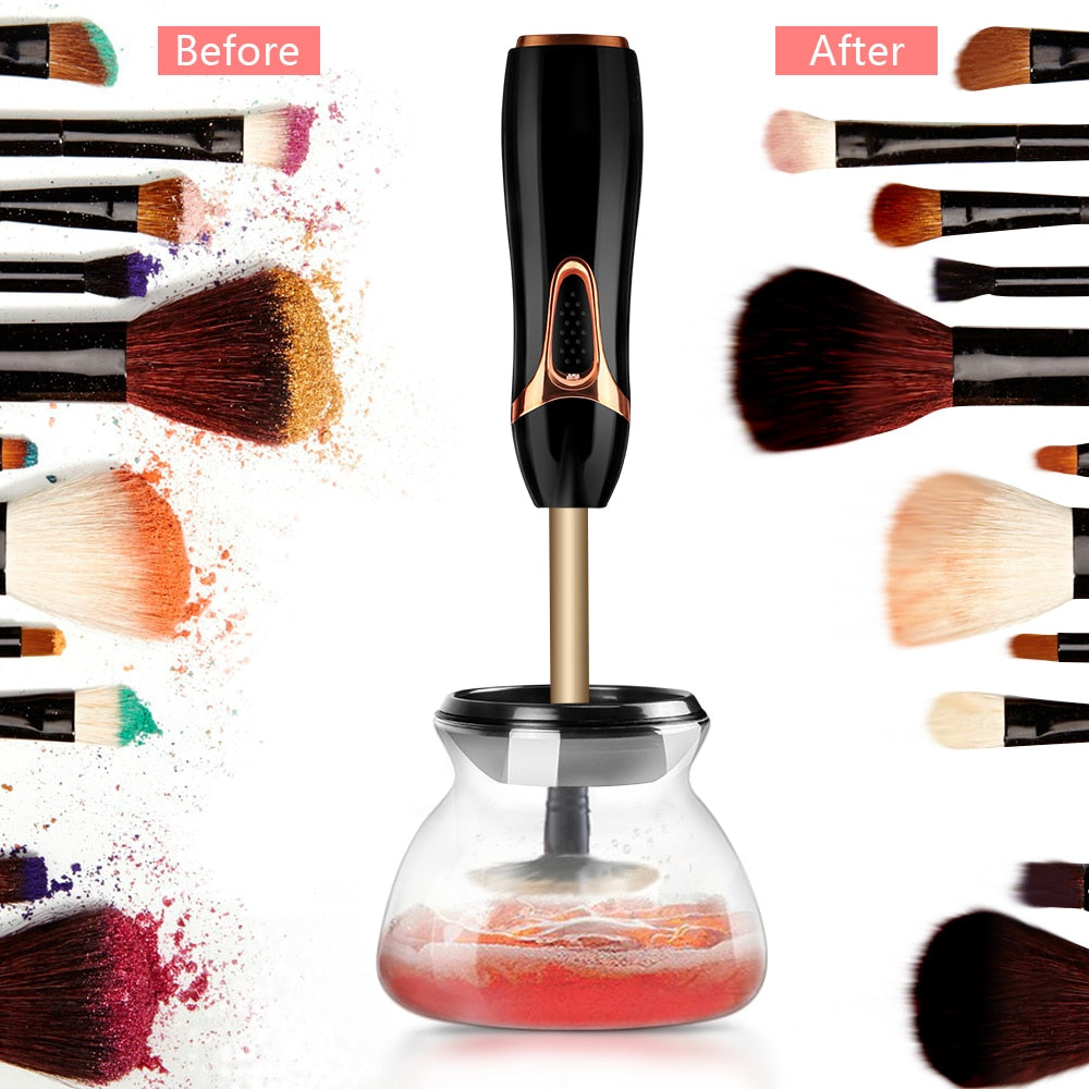 automatic makeup brush cleaner