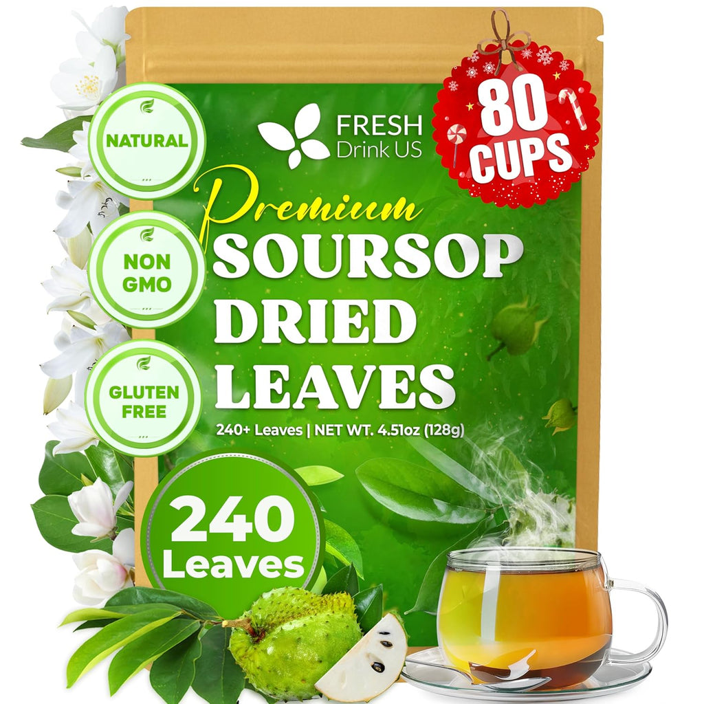 40 Premium Soursop Graviola Leaf Tea Bags, 100% Natural and Pure from Soursop Leaves, Handmade, Made With Natural Materials-Corn Fiber Tea Bag, Sugar/Caffeine/Gluten Free, Hoja Guanabana Tea