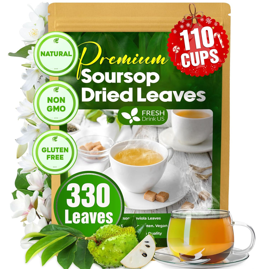 40 Premium Soursop Graviola Leaf Tea Bags, 100% Natural and Pure from Soursop Leaves, Handmade, Made With Natural Materials-Corn Fiber Tea Bag, Sugar/Caffeine/Gluten Free, Hoja Guanabana Tea