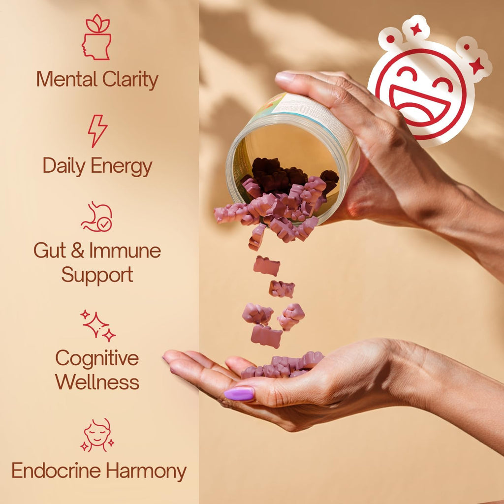 Sea Moss Gummies | Strawberry Flavor Vegan Gummies | Extra Rich 9-in-1 Formulation with Irish Sea Moss, Elderberry, Bladderwrack, Burdock, Ashwagandha, Maca, Zinc, B12 | Energy & Immune Support
