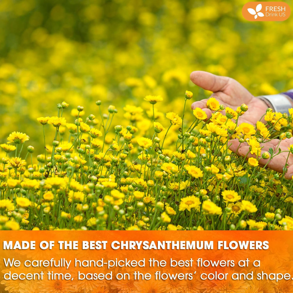 Premium Chrysanthemum Flowers, Chrysanthemum Herbal Tea, No Additives, No Caffeine, Vegan