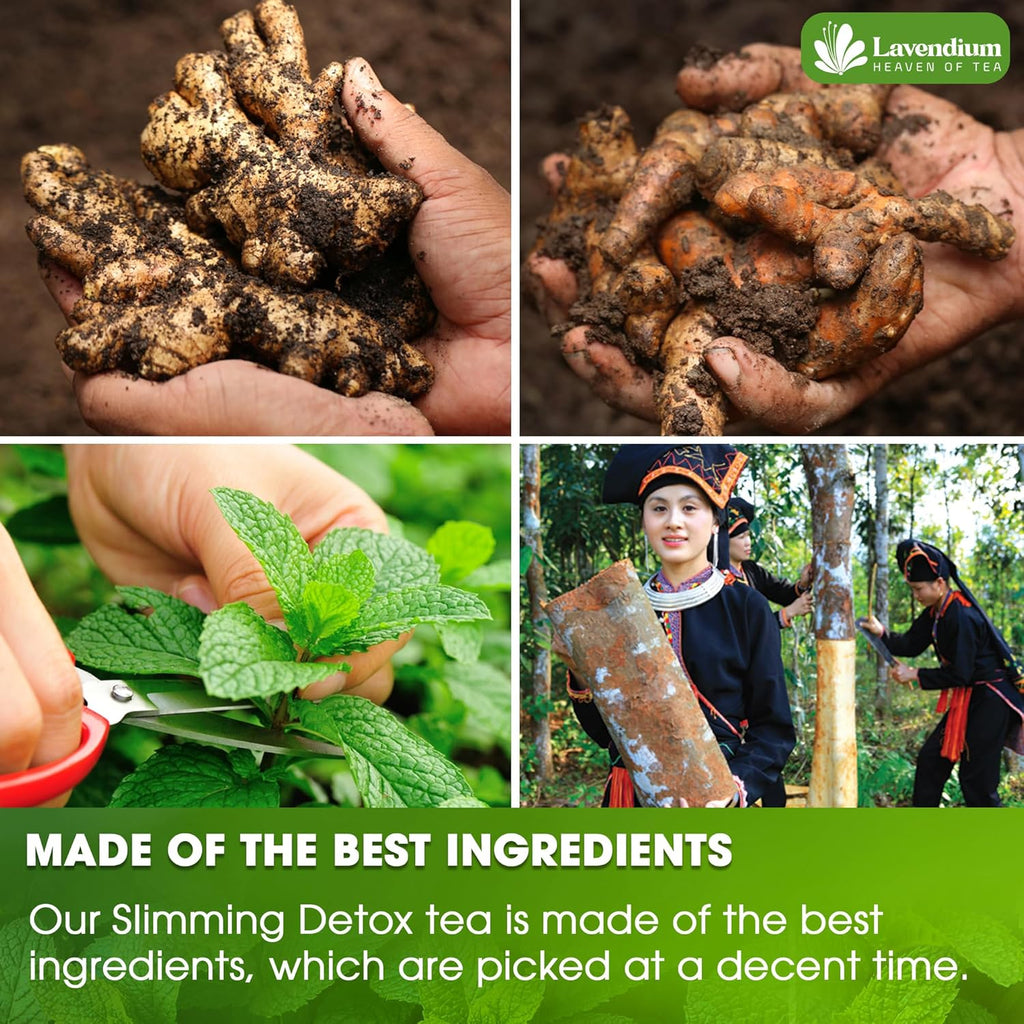 SIimming Detox Tea Caffeine Free - Herbal Tea with Chamomile, Hibiscus Tea & Ginger Root