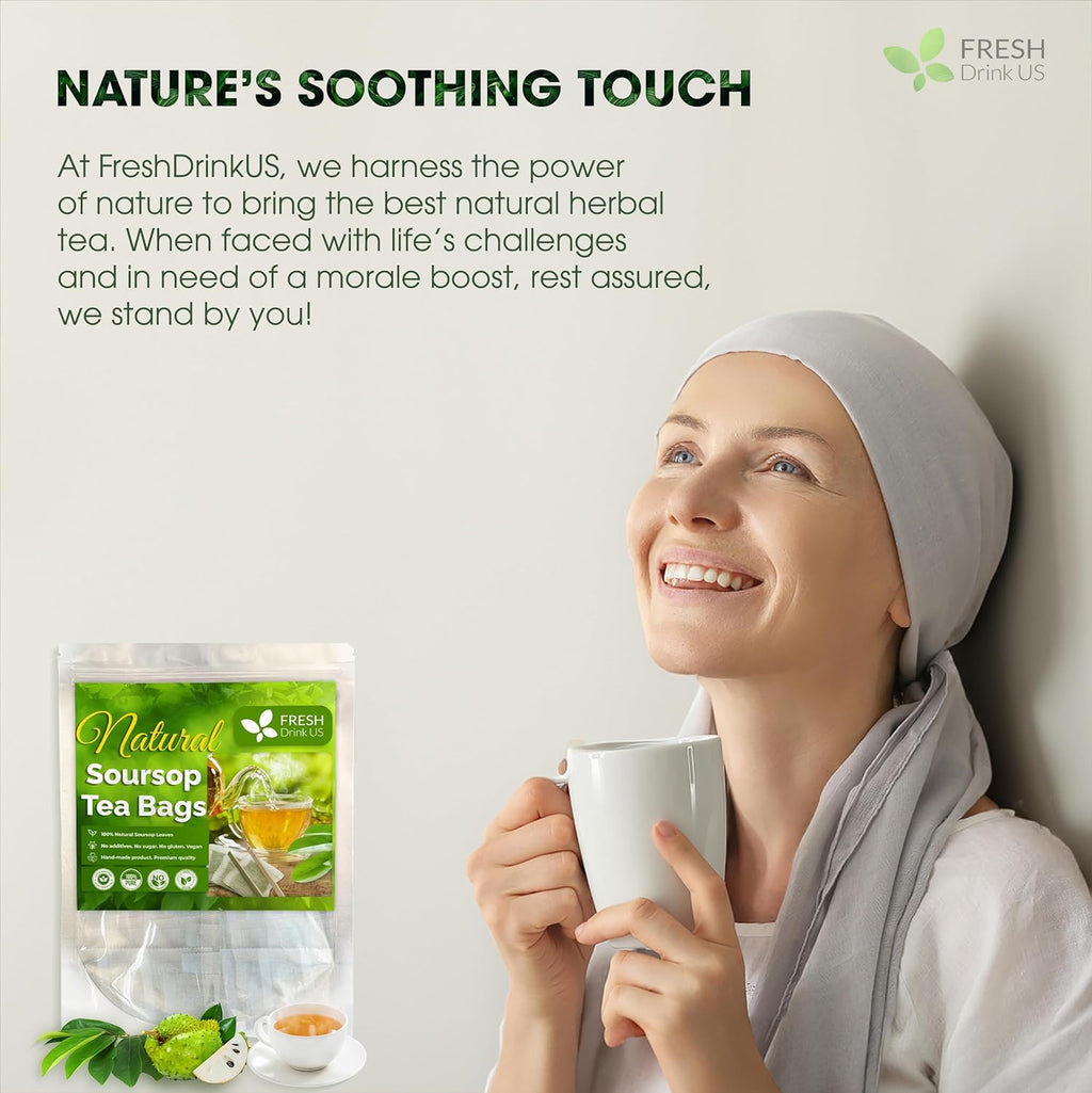 40 Premium Soursop Graviola Leaf Tea Bags, 100% Natural and Pure from Soursop Leaves, Handmade, Made With Natural Materials-Corn Fiber Tea Bag, Sugar/Caffeine/Gluten Free, Hoja Guanabana Tea