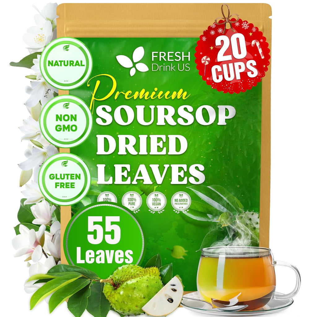 40 Premium Soursop Graviola Leaf Tea Bags, 100% Natural and Pure from Soursop Leaves, Handmade, Made With Natural Materials-Corn Fiber Tea Bag, Sugar/Caffeine/Gluten Free, Hoja Guanabana Tea