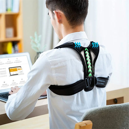 Shoulder Support Adjustable Back Pain Support Posture Corrector Brace Belt Strap